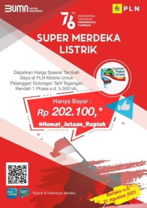 Meriahkan Hut Ri, Pln Luncurkan Layanan Super Merdeka Listrik 3 Meriahkan Hut Ri, Pln Luncurkan Layanan Super Merdeka Listrik