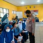 Polsek Bayah Polres Lebak Gelar Vaksinasi Covid-19 Di Smpn 1 Bayah Sasar 300 Orang