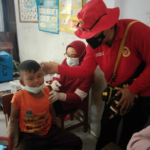 Cukup Antusias Murid Sd Di Desa Tegal ,Kecamatan Cikedal Pandeglang Saat Jalani Vaksinasi Oleh Binda Banten