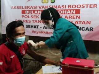 Vaksinasi Booster Situ Parigi Di Sambut Antusias Oleh Warga