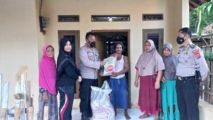 Mantaap ! Polres Lebak Berikan Bantuan Sembako Kepada Korban Ledakan Gas El Di Cibadak
