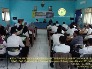 Lsp Pertani Indonesia Gelar Sertifikasi Penyuluh Pertanian Di Dinas Pertanian Kabupaten Subang