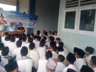 Kolaborasi Garnizun, Moi Serta Smp Islam Barokah, Giat Senam Sehat Bersama Untuk Lawan Narkoba