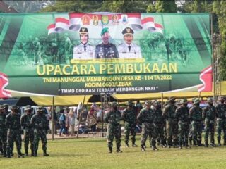 Kodim 0603 Lebak Menggelar Upacara Pembukaan Tmmd Ke 114 2022
