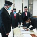 Lantik Pejabat Struktural, Rudi Rubijaya Berpesan Agar Melaksanakan Tugas Dan Fungsi Dengan Sebaik-Baiknya