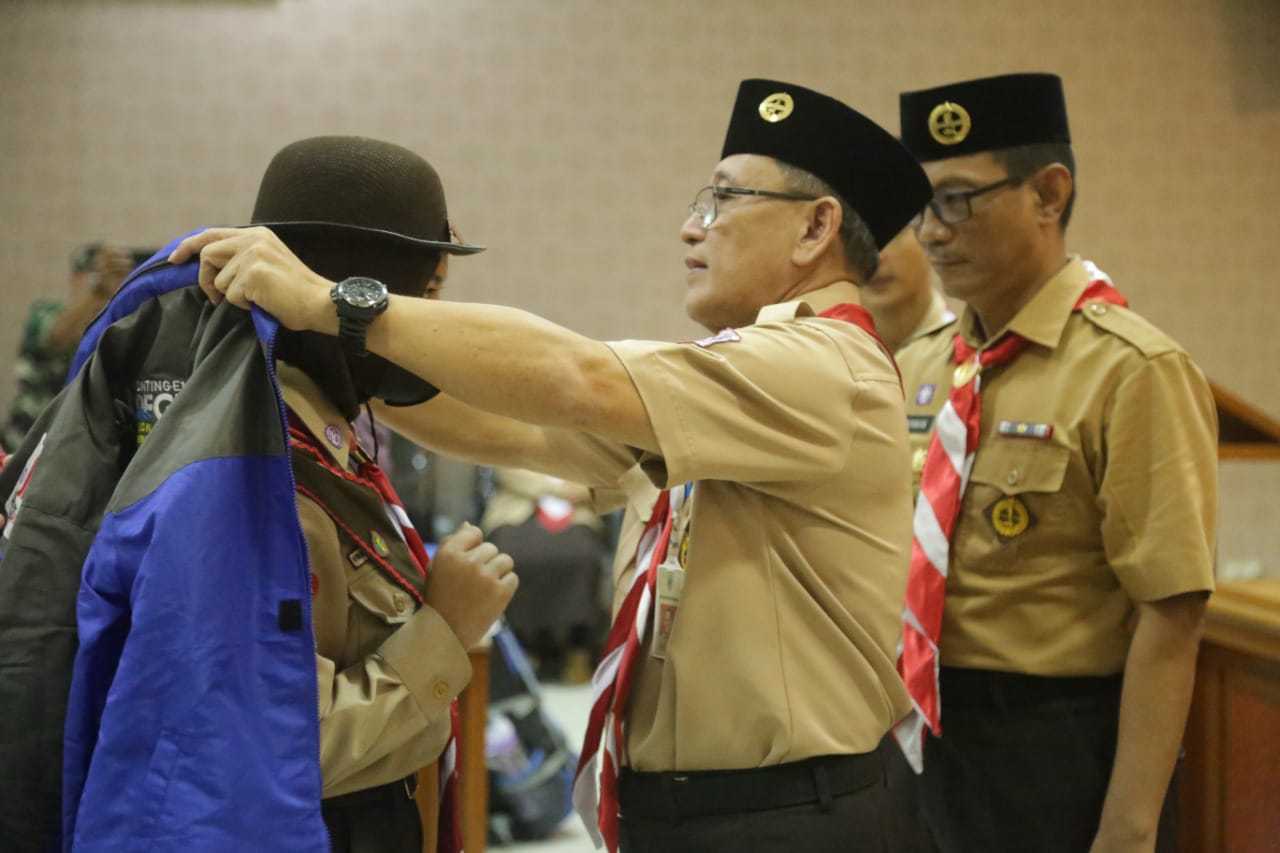 Pj.Sekda Lepas Kontingen Jambore Nasional Kwarcab Pramuka Pandeglang I Harian Terbit