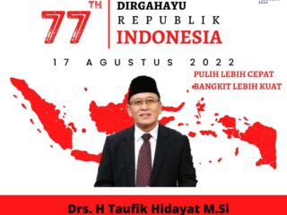 Kepala Dinas Pendidikan Kepemudaan Dan Olahraga Kabupaten Pandeglang ,Drs.h.taufik Hidayat M.si Beserta Staft Dan Seluruh Karyawan Mengucapkan Selamat Hari Ulang Tahun Republik Indonesia Ke 77 &Quot;Pulih Lebih Cepat,Bangkt Lebih Kuat&Quot;