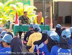 Koramil 3 Petarukan Bekali Materi Latihan Dasar Kepemimpinan Siswa (LDKS) SMK Satyapraja 1