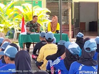 Koramil 3 Petarukan Bekali Materi Latihan Dasar Kepemimpinan Siswa (Ldks) Smk Satyapraja 1