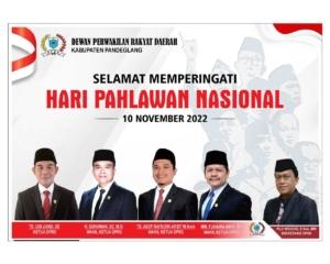Ketua Dan Pimpinan Dprd Pandeglang Beserta Setwan Mengucapkan Selamat Hari Pahlawan Nasional