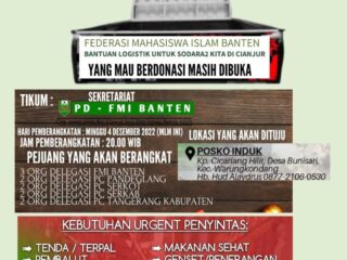 Perduli Bencana Cianjur, Pd Fmi Banten Turun Kejalan Aksi Kemanusiaan