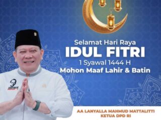 Lanyalla Mahmud Mattaliti Mengucapkan Selamat Hari Raya Idul Fitri 1444 H