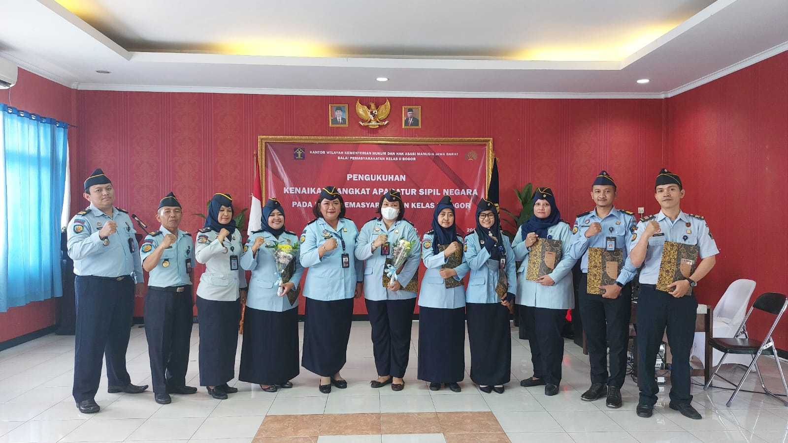 Bapas Kelas II Bogor Upacara Kenaikan Pangkat I Harian Terbit