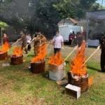 Kejari Kota Malang Musnahkan Barang Bukti Narkoba Dari 124 Perkara