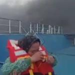 Kapal Feri Tujuan Bakauhuni Terbakar