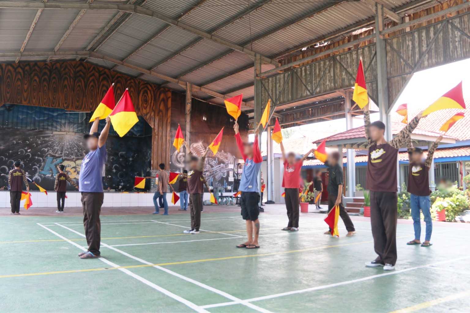 Lapas Cirebon Laksanakan Latihan Semaphore guna Pembinaan Kepramukaan