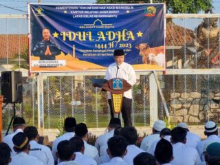 Lapas Indramayu Laksanakan Solat Idul Adha 1444 H Bersama Warga Binaan