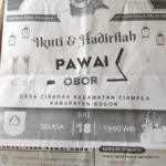 Dalam Rangka Sambut 10 Muharram 1444 H Desa Cibadak,Kecamatan Ciampea Akan Gelar Pawai Obor