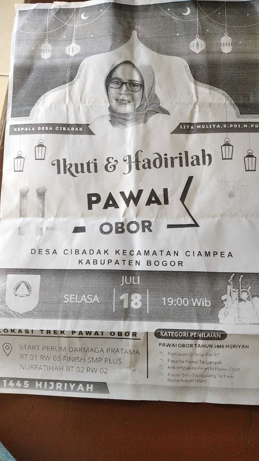 Dalam Rangka Sambut 10 Muharram 1444 H Desa Cibadak,Kecamatan Ciampea Akan Gelar Pawai Obor I Harian Terbit