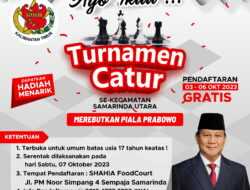 Gerak 08 Kalimantan Timur Gelar Turnamen Catur Piala Prabowo 2023