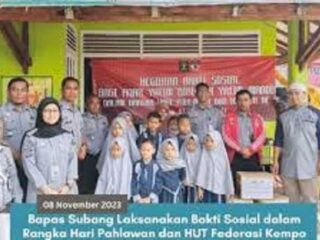 Bapas Subang Gelar Bakti Sosial Dalam Rangka Hut Fki Ke-5 Dan Hari Pahlawan