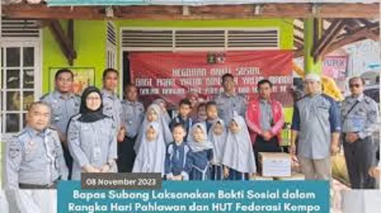 Bapas Subang Gelar Bakti Sosial dalam Rangka HUT FKI ke-5 dan Hari Pahlawan