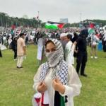 Camellia Lubis Menyerukan Solidaritas Indonesia Untuk Palestina Dalam Aksi Damai Di Monas