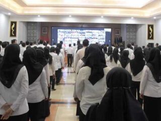 Kemenkumham Jabar Apel Serentak Awal Tahun 2024 Bersama Menkumham Ri