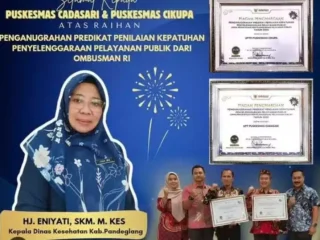 Ombudsman Ri Berikan Penghargaan Kepatuhan Pelayanan Publik Kepada Puskesmas Cikupa Dan Puskesmas Cadasari