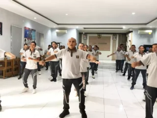 Pegawai Lapas Cirebon Ikuti Senam Secara Virtual, Wujudkan Kumham Sehat Dan Produktif