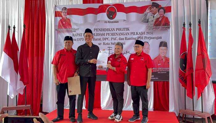 Ayep Zaki Terima Surat Tugas dari PDIP untuk Pilkada Kota Sukabumi