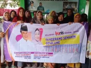 Pendukung Airin Deklarasikan Maesyal - Intan Di Pakuhaji