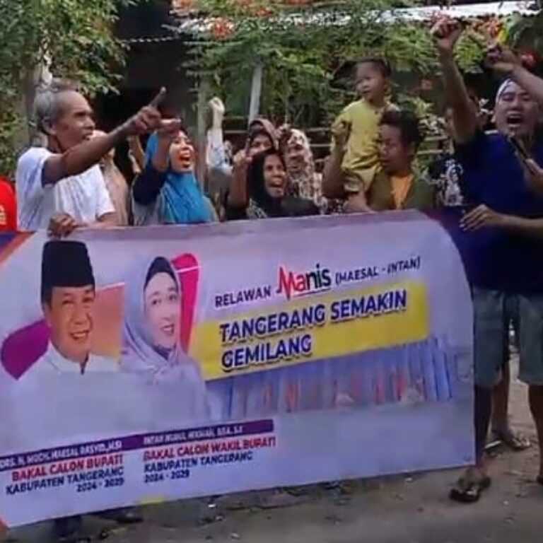 Pendukung Airin Deklarasikan Maesyal – Intan di Sepatan