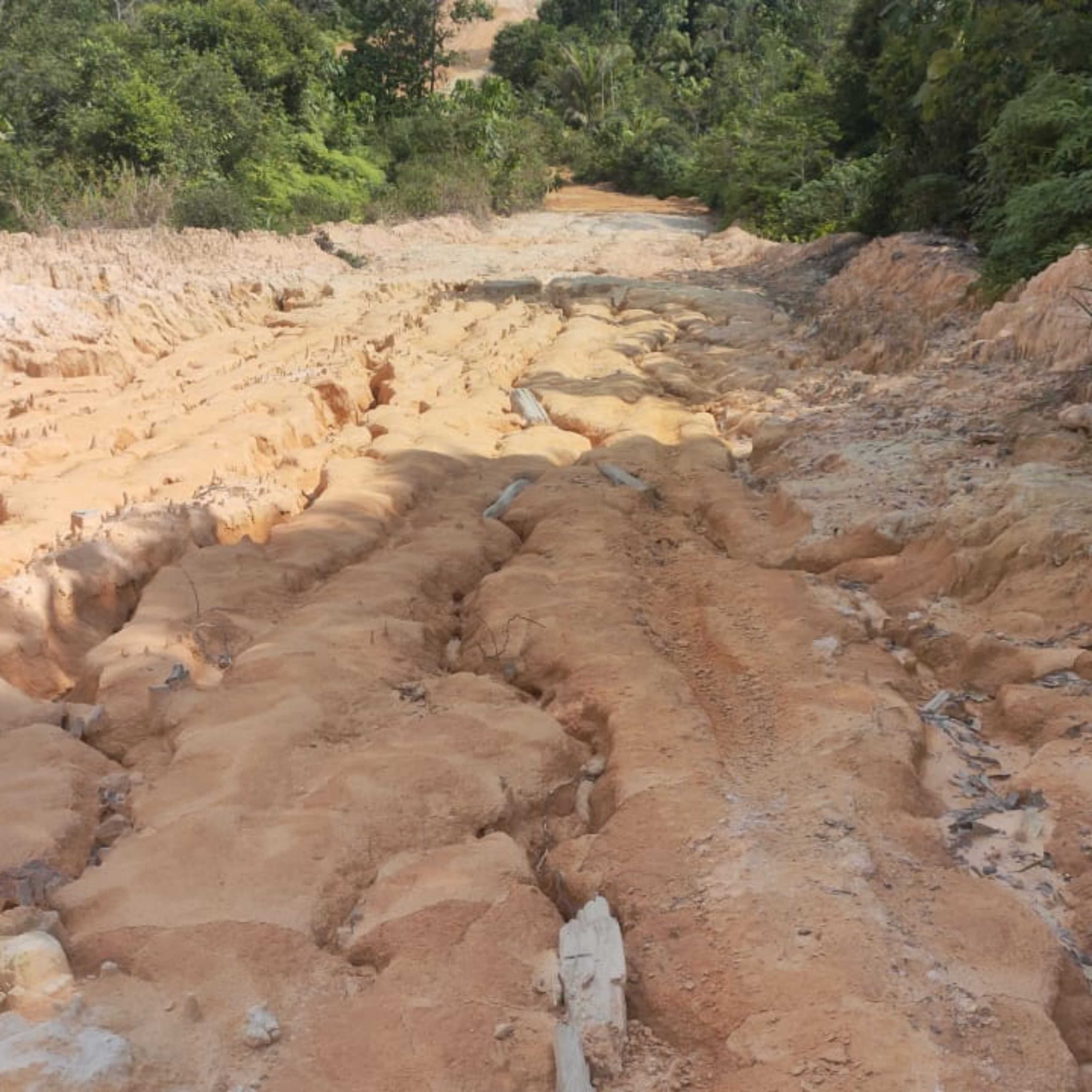 Sikat, Warga Desak Pemkab Barito Utara Segera Perbaiki Jalan Rusak yang Dibangun Perusda I Harian Terbit