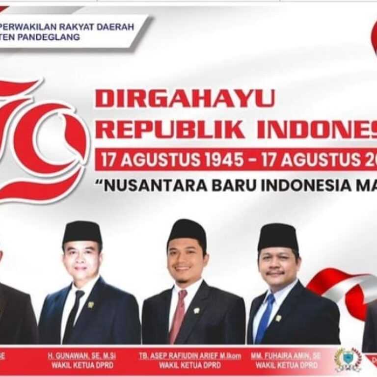 ajaran Pimpinan DPRD Pandeglang Mengucapkan “Digahayu Republik Indonesia Ke-79”