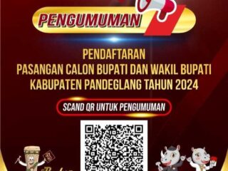 Pengumuman Pendaftaran Pasangan Calon Bupati Dan Calon Wakil Bupati Pandeglang Tahun 2024