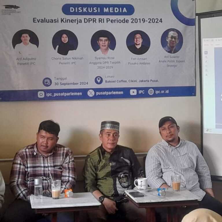 IPC: DPR Minim Oposisi, Partisipasi Publik Dikebiri Dua Kali