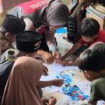 Polwan Polda Banten Peduli Pendidikan Lewat Bercerita Dan Menggambar