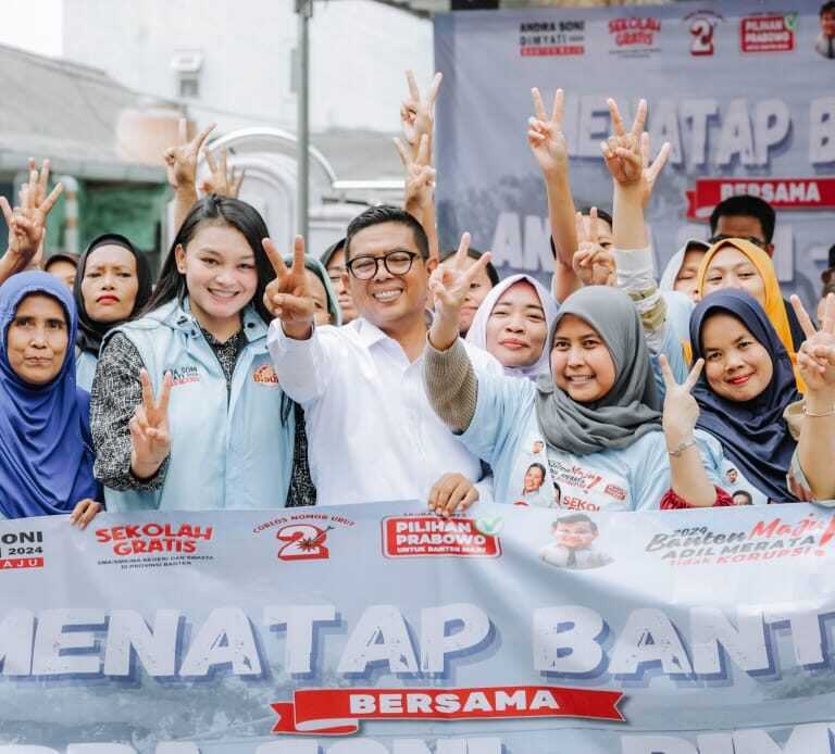 Andra Soni Blusukan di Kota Tangerang dan Tangsel Bareng Relawan BISON