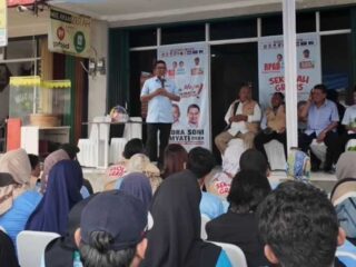 Temui Korcam Korkel Se-Tangsel Dan Warga Ciputat, Cagub Andra Soni : Syarat Majunya Suatu Wilayah Yakni Tidak Korupsi