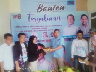 Andra - Dimyati Unggul Hasil Hitung Cepat, Ketua Tim 08 Relawan Prabowo Gelar Tasyakuran