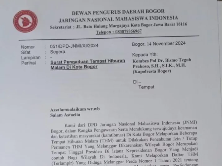 Ini Daftar THM Yang Dilaporkan JNMI Ke Pemkot dan Polresta Bogor