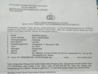 Puluhan Pengeroyok Terhadap Seorang Advocat Di Bojen' Dilaporkan Ke Polda Banten