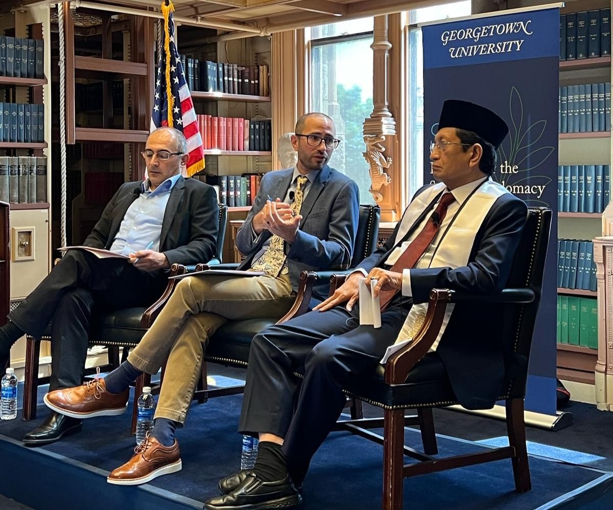 Menag Nasaruddin Umar Sampaikan Gagasan Moderasi Beragama Dan Ekoteologi Di Georgetown University 1 Menag Nasaruddin Umar Sampaikan Gagasan Moderasi Beragama Dan Ekoteologi Di Georgetown University