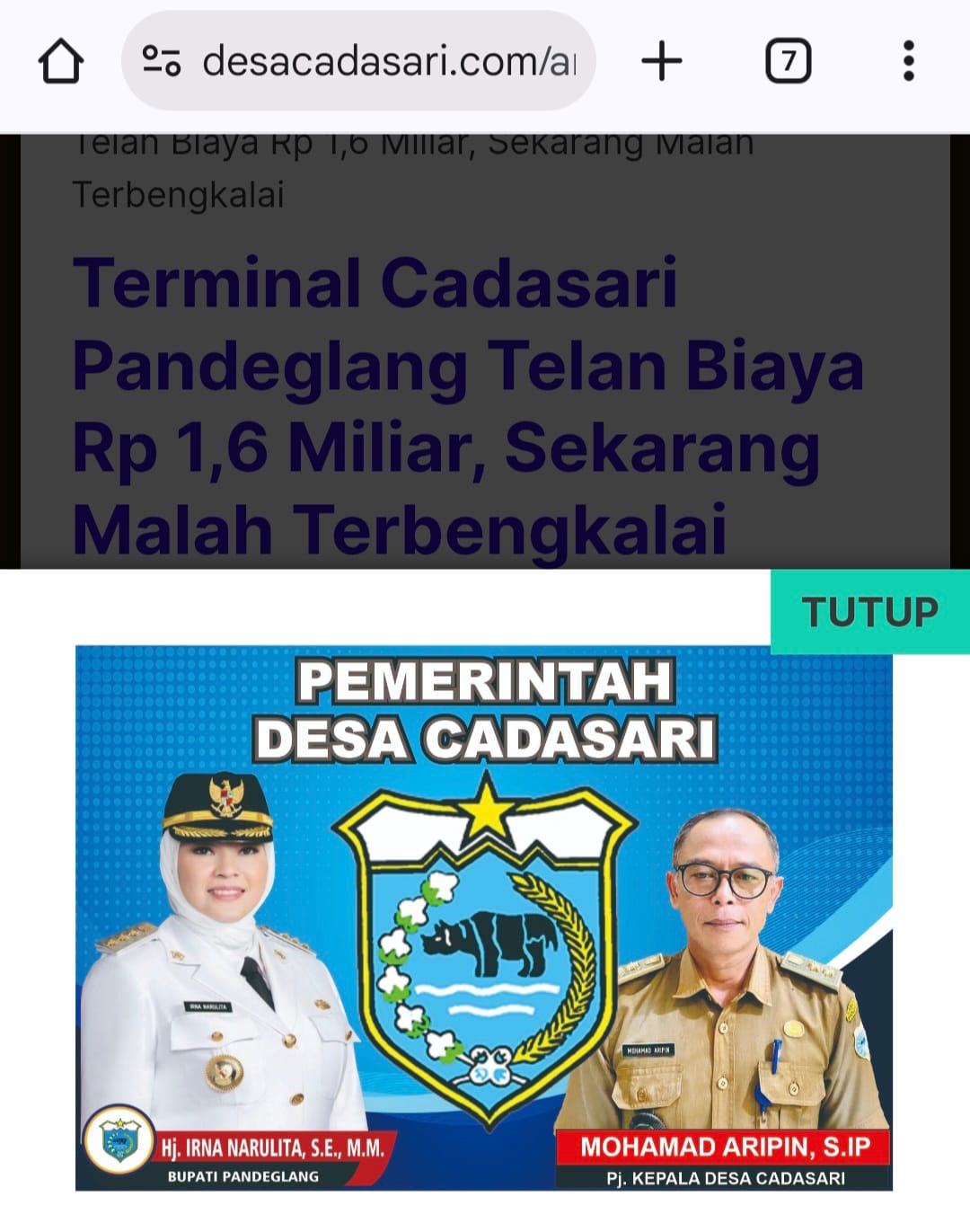 Anggaran Besar, Manfaat Minim: Terminal Cadasari Pandeglang Dipertanyakan Warga 1 Dikecam Warga, Proyek Terminal Pandeglang Diduga Hanya Buang-Buang Anggaran