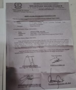 Gawat, Kejari Cianjur Diduga Lakukan Kebohongan Publik 6 Gawat, Kejari Cianjur Diduga Lakukan Kebohongan Publik
