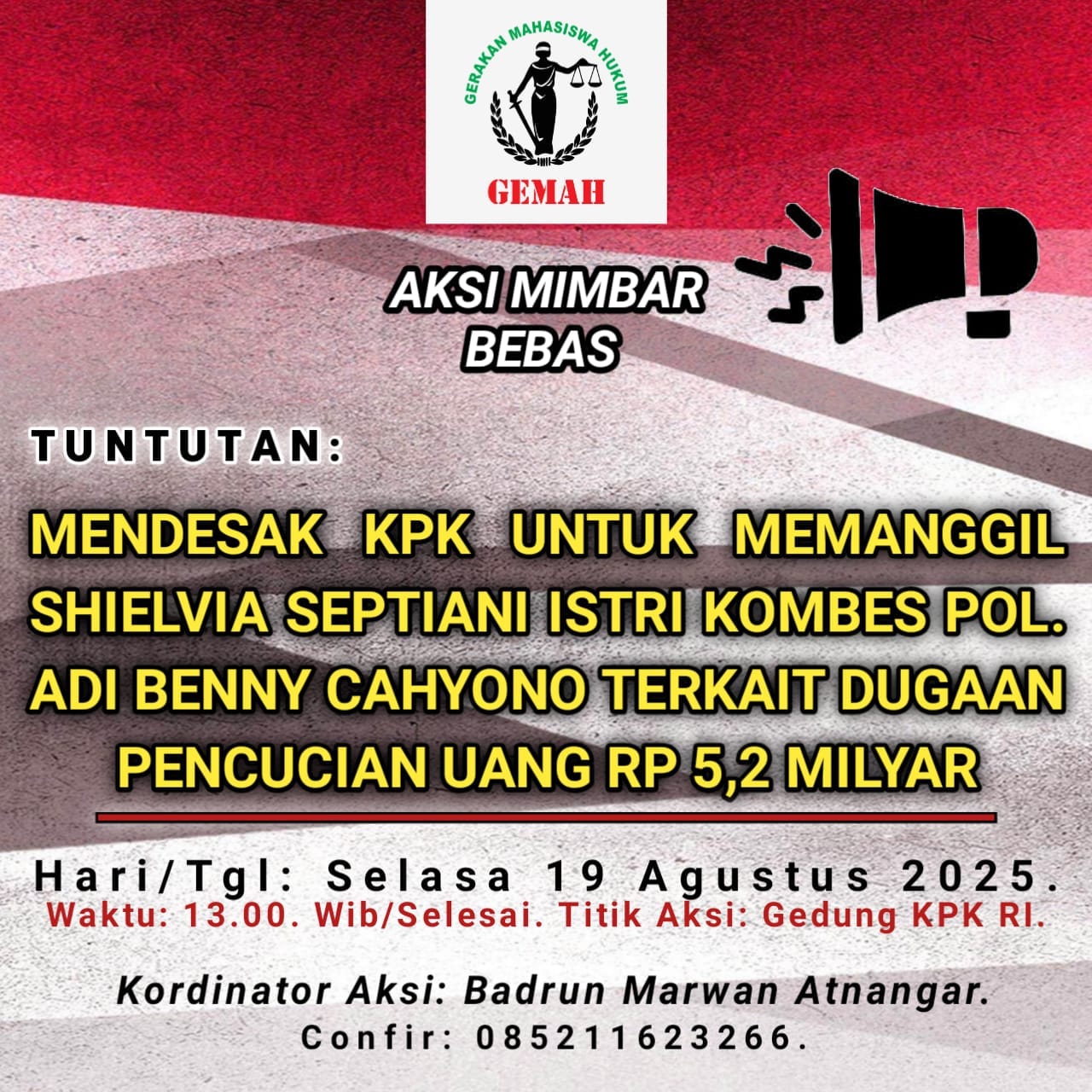 Gemah Desak Kpk Periksa Shielvia Septiani Istri Dirlantas Polda Jambi 1 Gemah Desak Kpk Periksa Shielvia Septiani Istri Dirlantas Polda Jambi