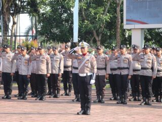 Kapolres Lebak Pimpin Upacara Kenaikan Pangkat Pengabdian Personel