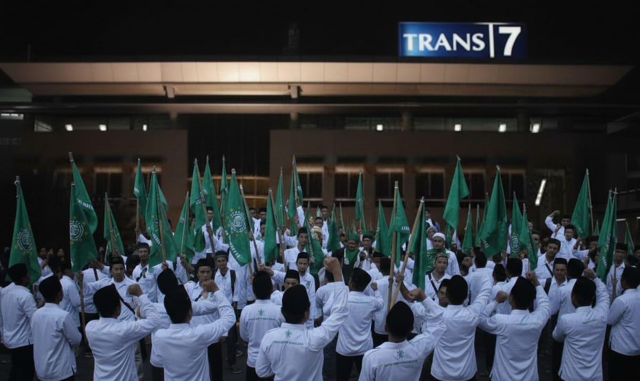 Singgung Institusi Pesantren, Laskar Santri Nusantara Kepung Gedung Trans7 1 Singgung Institusi Pesantren, Laskar Santri Nusantara Kepung Gedung Trans7