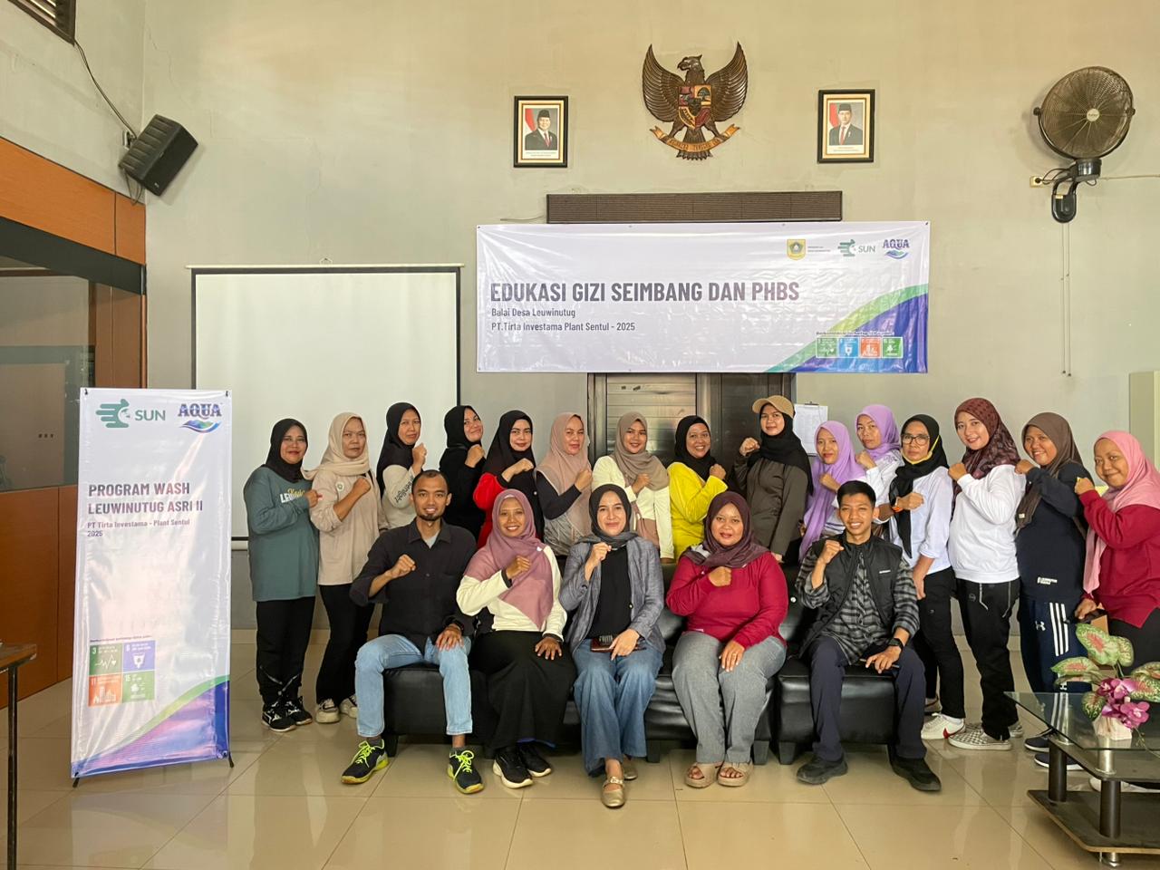 Aqua Sentul Dan Sun Consulting Gelar Edukasi Gizi Seimbang Dan Phbs Di Desa Leuwinutug